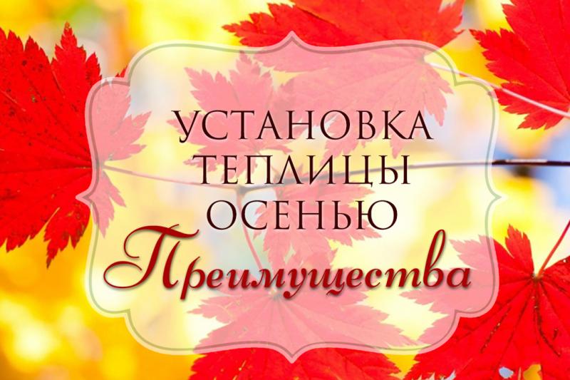 Установка теплицы осенью