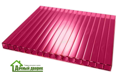 Сотовый поликарбонат 4мм гранат (2,1*3м) недорого в Хабаровске
