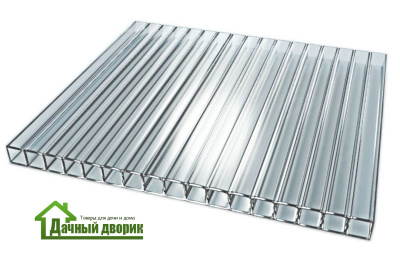 Сотовый поликарбонат 4мм прозрачный (2,1*3м) недорого в Хабаровске