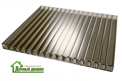 Сотовый поликарбонат 4мм коричневый (2,1*3м) недорого в Хабаровске